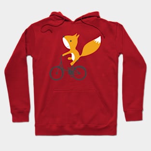 Squirrel On Bicycle Hoodie